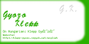 gyozo klepp business card